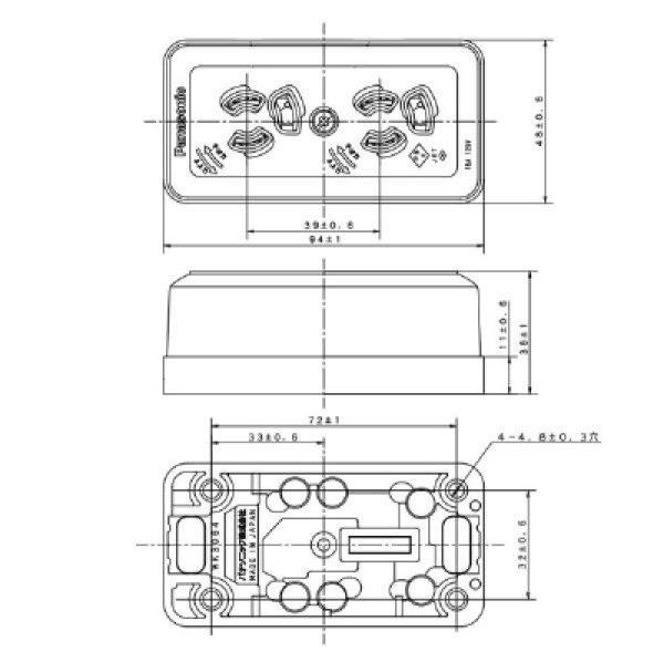 パナソニック WK3064 抜け止め接地ダブルコンセント