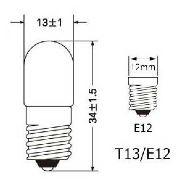 中パネル球 T13 E12 110V 5W 株式会社きとみ電器