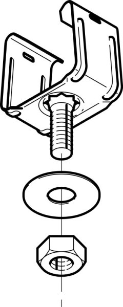 画像1: ネグロス DK1UK-9　開口上向き用器具取付金具　レースウェイDP1用 (1)