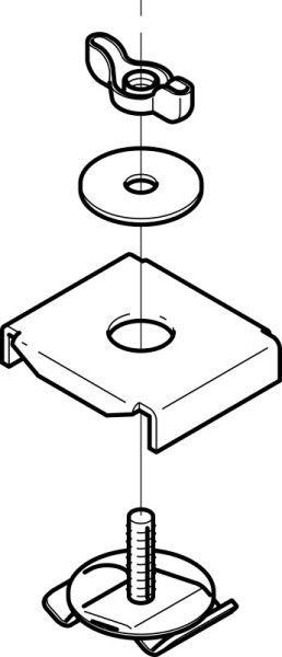 画像1: ネグロス DK1UKB　器具取付金具用補助金具 開口上向き用 (1)